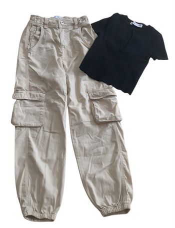 Pantalon cargo plus t-shirt xs s  🍭🍭