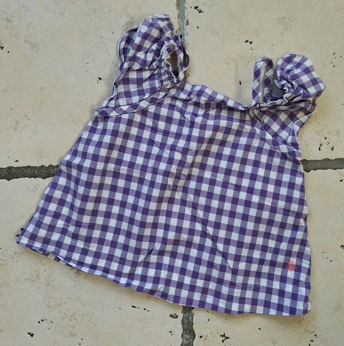 Blouse d'été à carreaux Petit Bateau - 4 ans - photo numéro 1