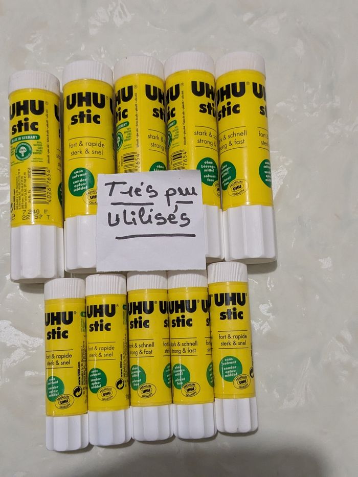 Lot de 10 Bâtonnets de colle UHU . - photo numéro 3