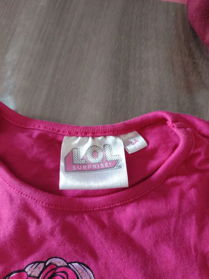 Tee-shirt manche longue 5 ans lol - photo numéro 2