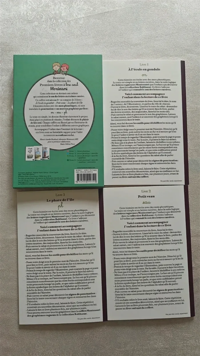 Coffret de 3 livres Premiers livres à lire seul Lecture Phonétique Montessori - photo numéro 5