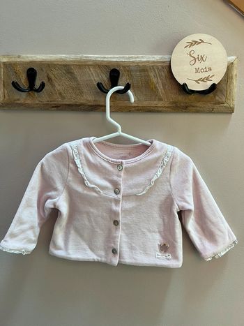 Gilet épais rose pale sergent major 6 mois