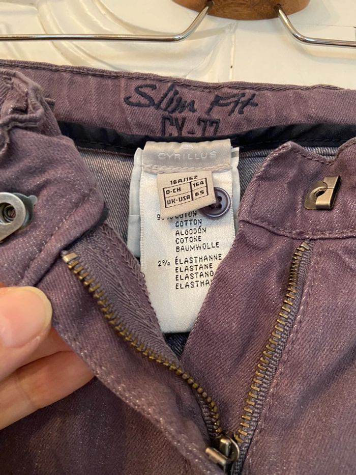 Jean slim mauve /violine Cyrillus taille 16 ans. - photo numéro 9