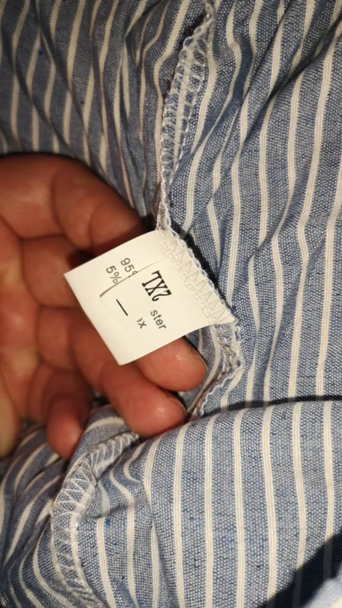 Pantalon evaser rayer avec bouton - photo numéro 4