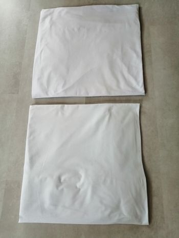 lot de 2 draps housse bleu ciel 90 x 190 cm pour lit 1 pers