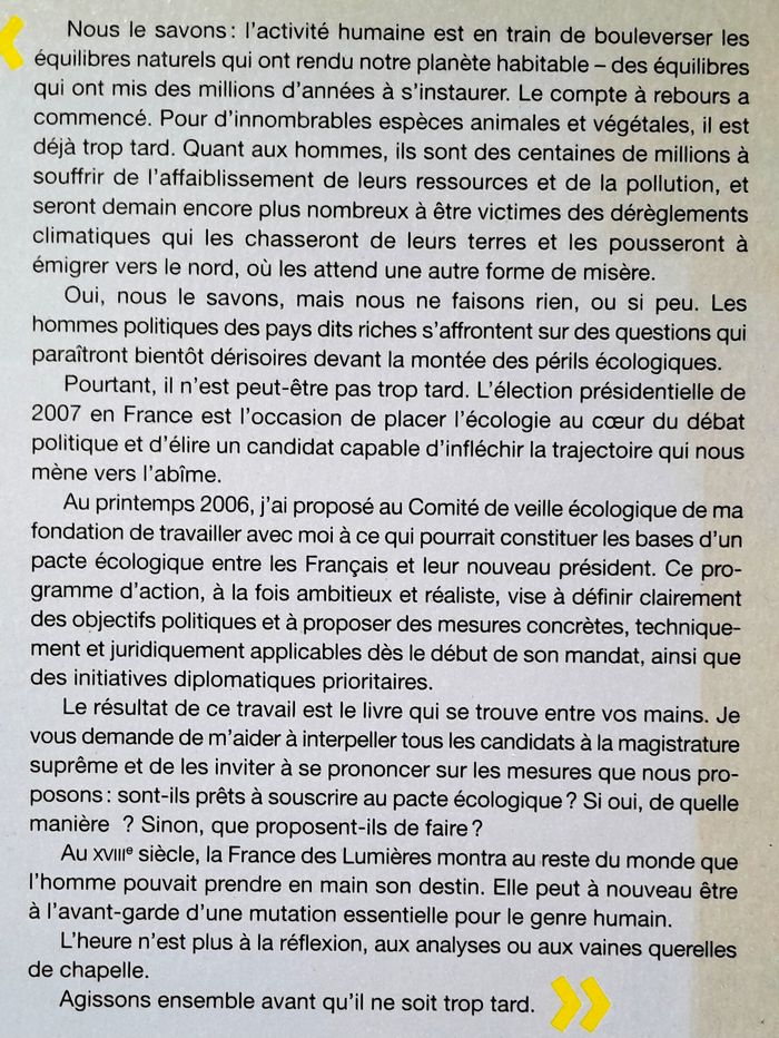 Nicolas Hulot - pour un pacte ecologique - photo numéro 4