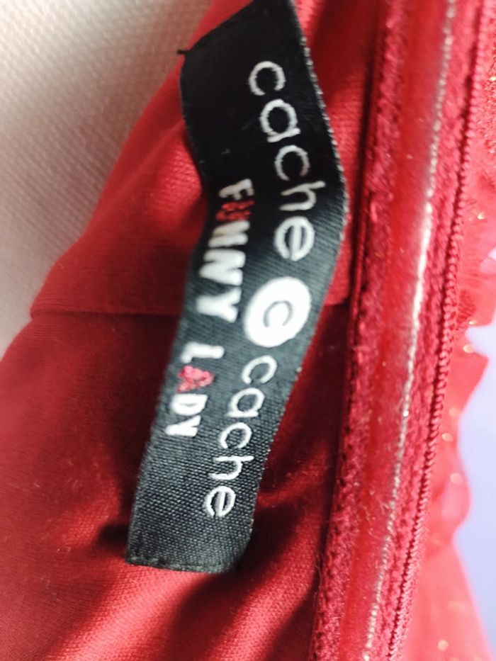 Robe rouge cocktail avec paillettes taille 36 - photo numéro 10