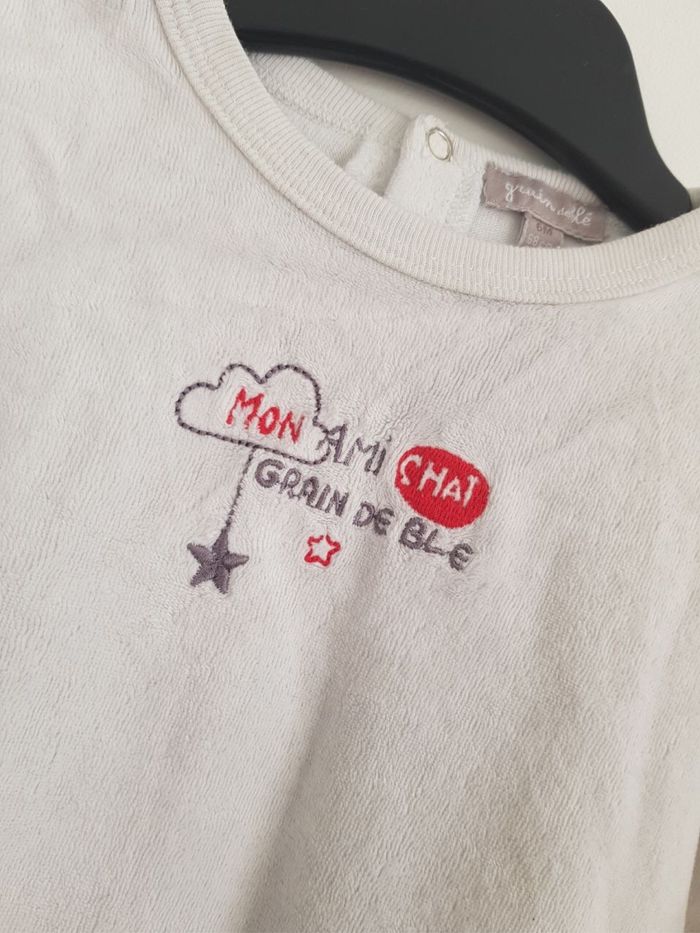 Pyjama en velours taille 6mois - photo numéro 2