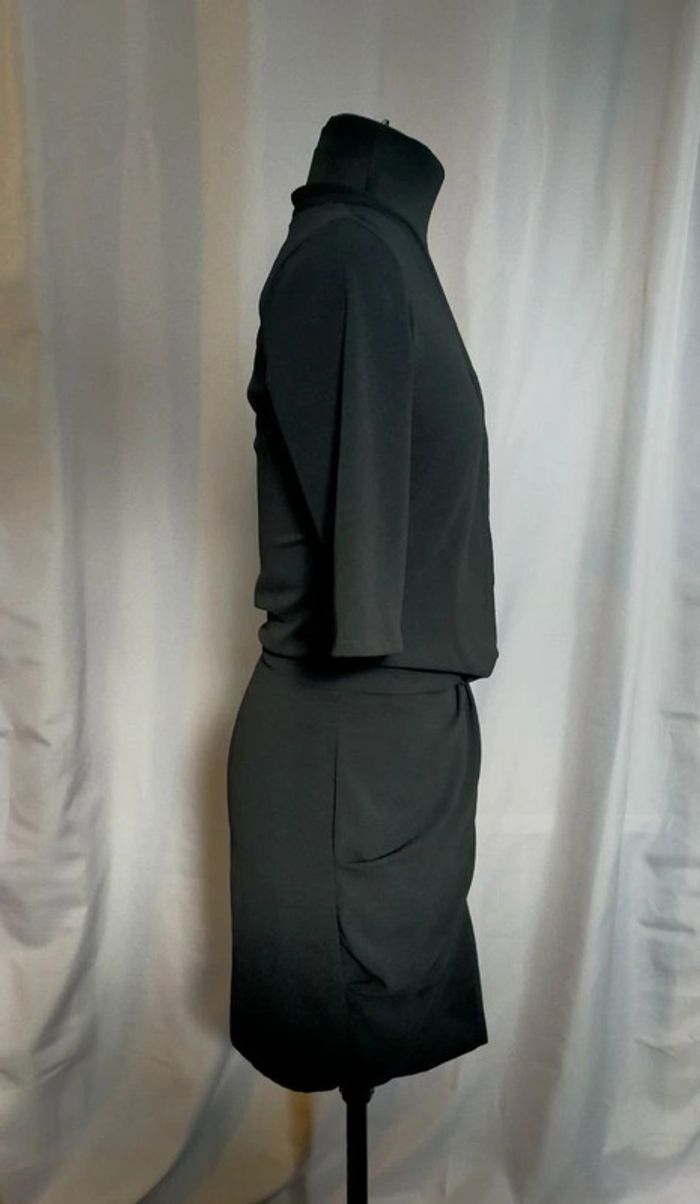 Robe noire drapée IKKS – T. 34 - photo numéro 2