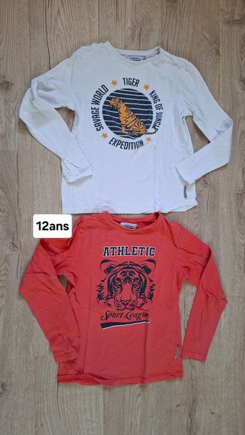 2 t-shirts 12ans TBE La Fabrique des Garçons 