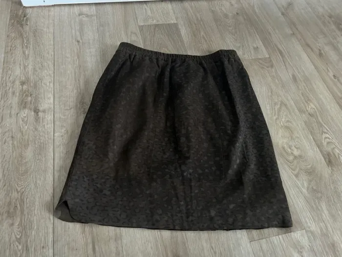 Coster, Copenhagen jupe en Suède, marron, imprimée, léopard, femme, taille 36 - photo numéro 3
