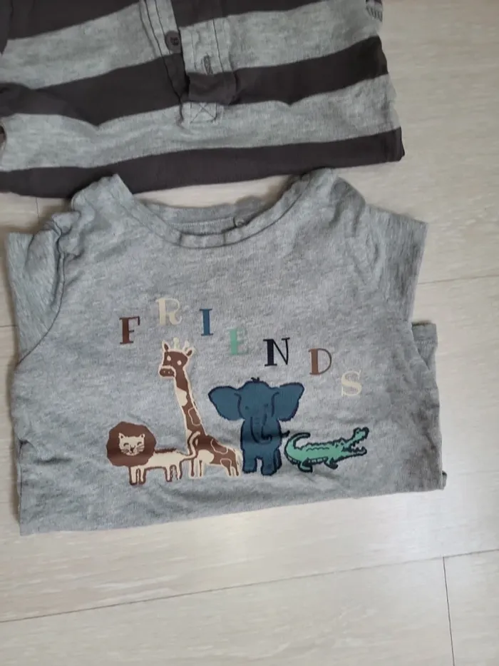 Lot tee shirt manches longues 18 mois - photo numéro 4