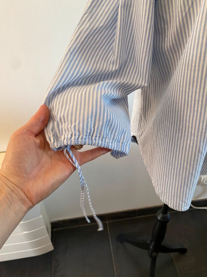 Blouse H&M bleue et blanche à rayures taille 36 / 38 - photo numéro 5