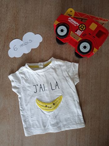 Tee shirt banane 6 mois