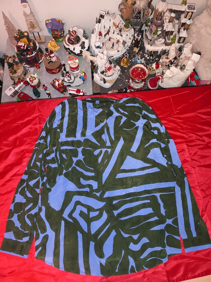 Chemise femme Caroll imprimé noir indigo 34 xs