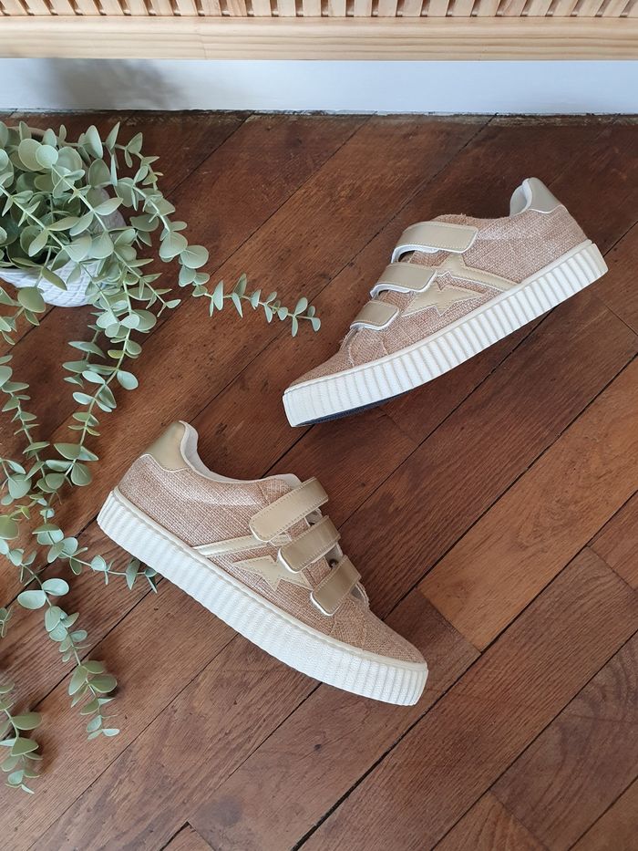 Baskets Bali scratchs beige/lin Pointure 38
