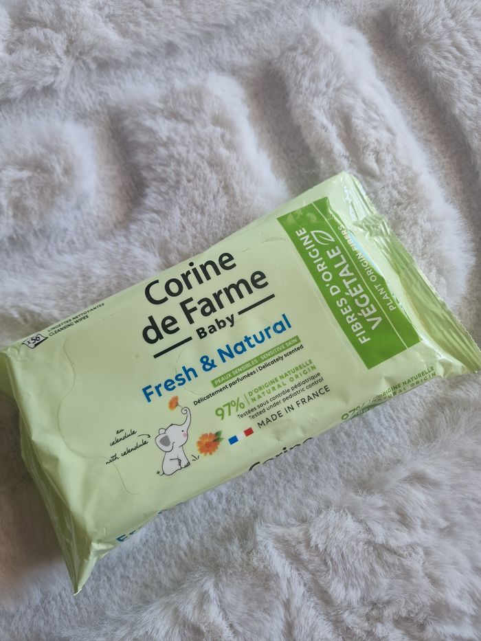 Lot de 4 paquets de 56  lingettes fresh&Natural - photo numéro 2