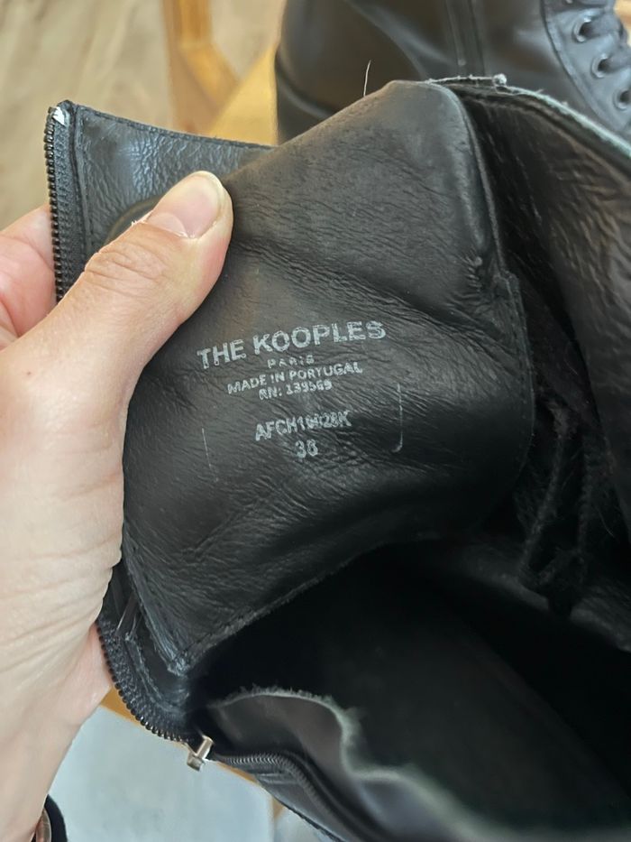 Bottines The Kooples en cuir noires T38 - photo numéro 5