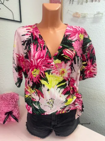 Blouse cache cœur à fleurs Esmara taille 44