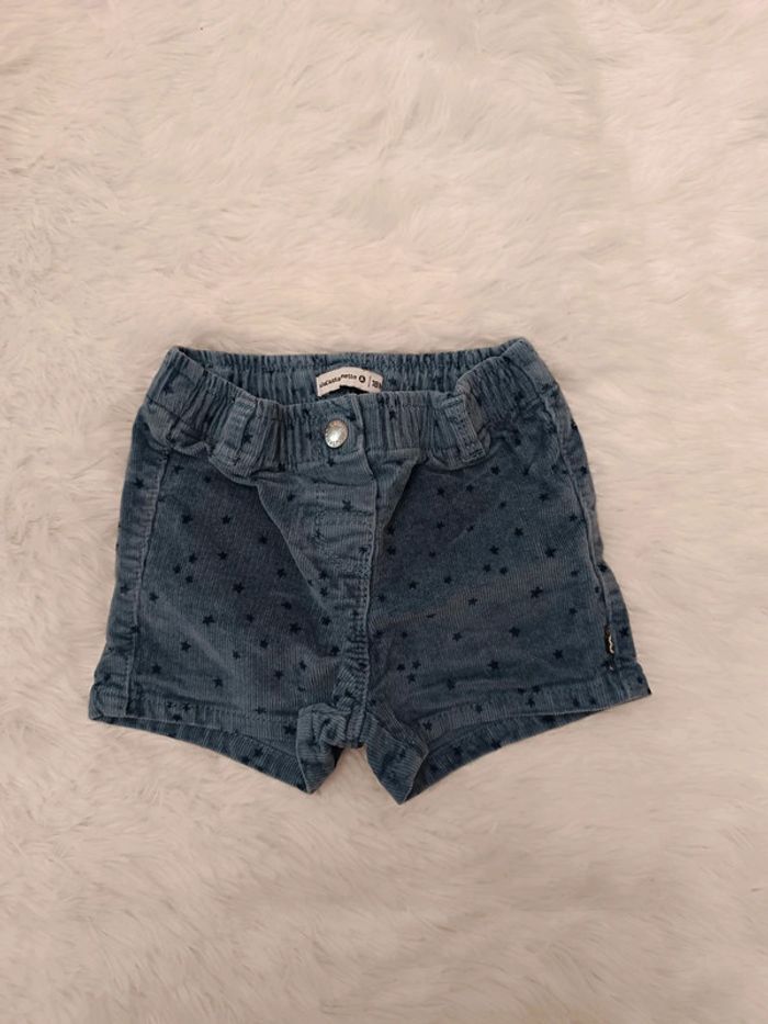 Short taille réglable velours côtelé étoiles T. 18 mois Lulu Castagnette - photo numéro 2