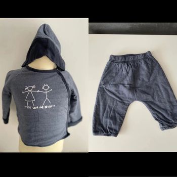 Pull pantalon et bonnet bébé