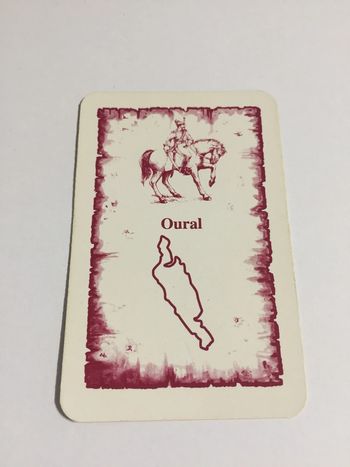 Carte Oural pièce détachée jeu de société Risk la conquête du monde Parker #A54