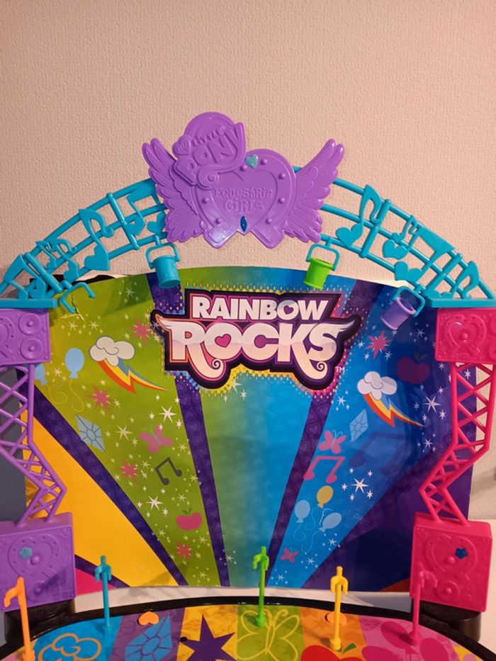 Scène rainbow rock my little pony equestria girls + 3 figurines - photo numéro 6