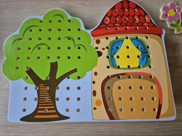 Puzzle à enfilé en bois
