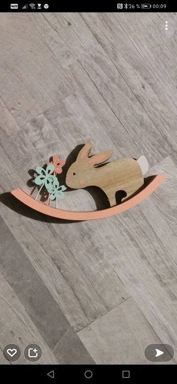 Décoration lapin bascule