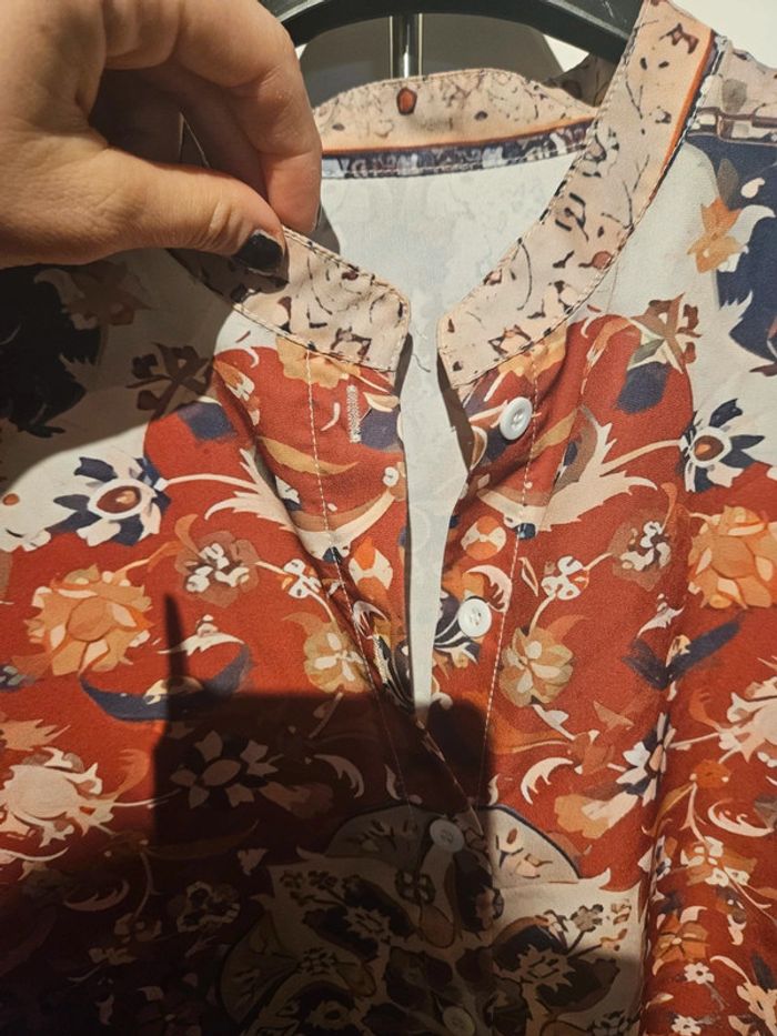 Blouse manche 3/4 multicolor taille S - photo numéro 2