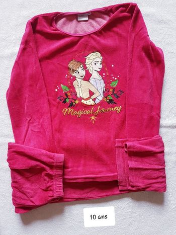 Pyjama velour reine des neiges 10 ans