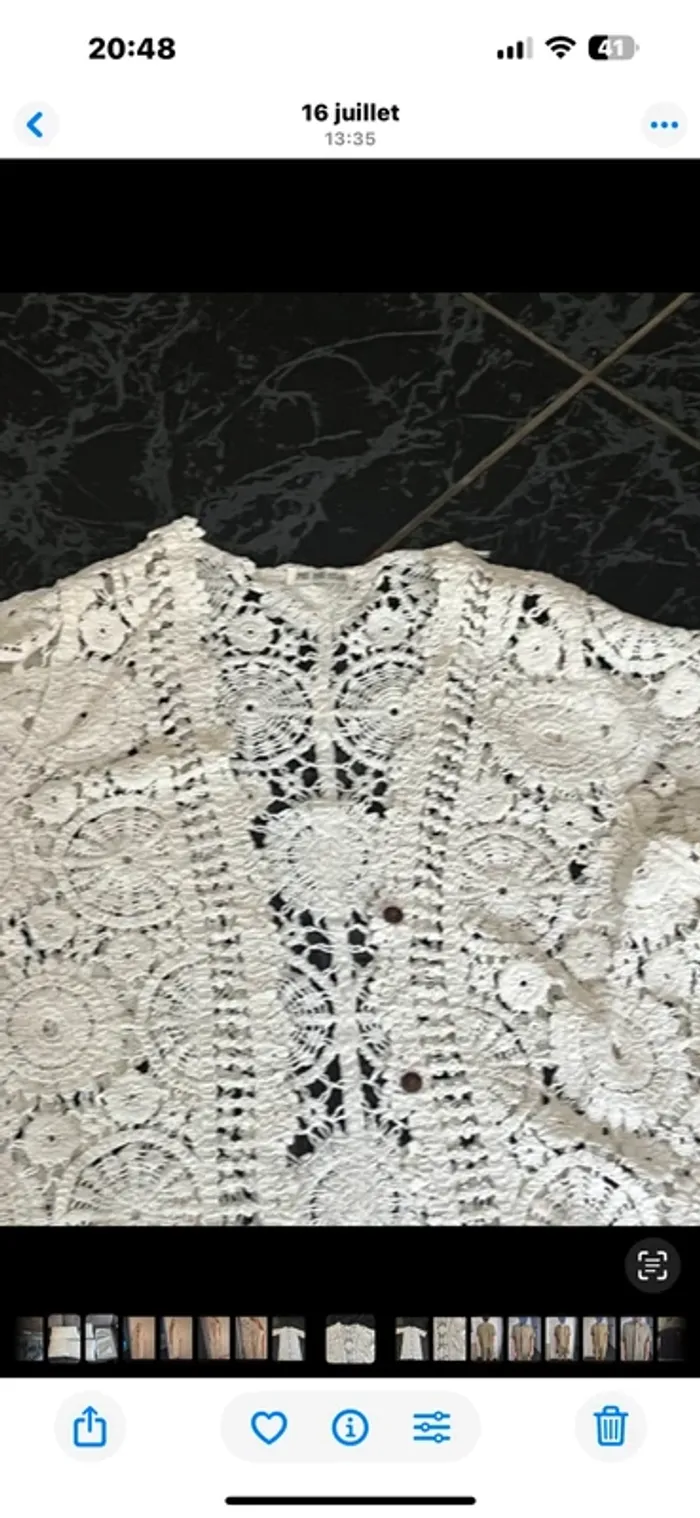 Kimono crochet plage S et M - photo numéro 4