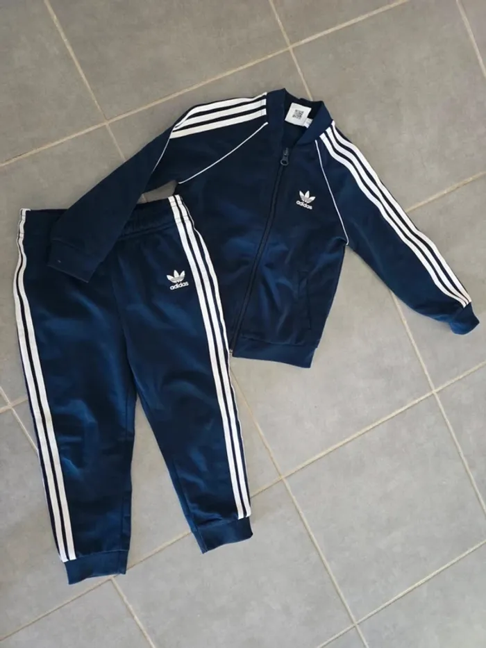 Ensemble jogging adidas bleu nuit - photo numéro 2