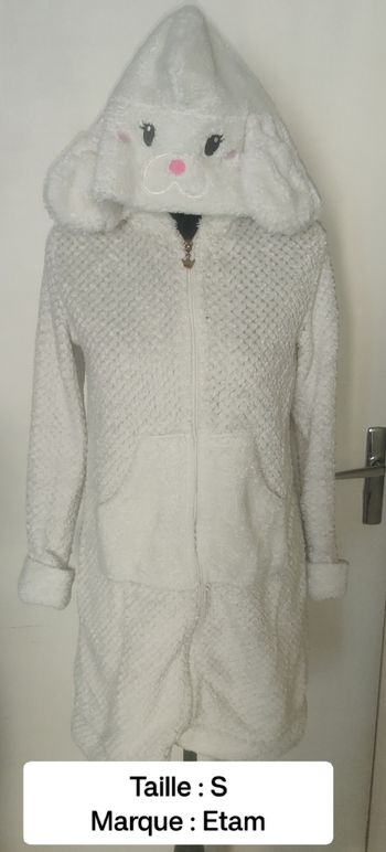 Peignoir a zip lapin