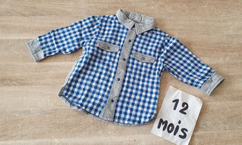 Chemise manches longues 12mois 74cm kiabi