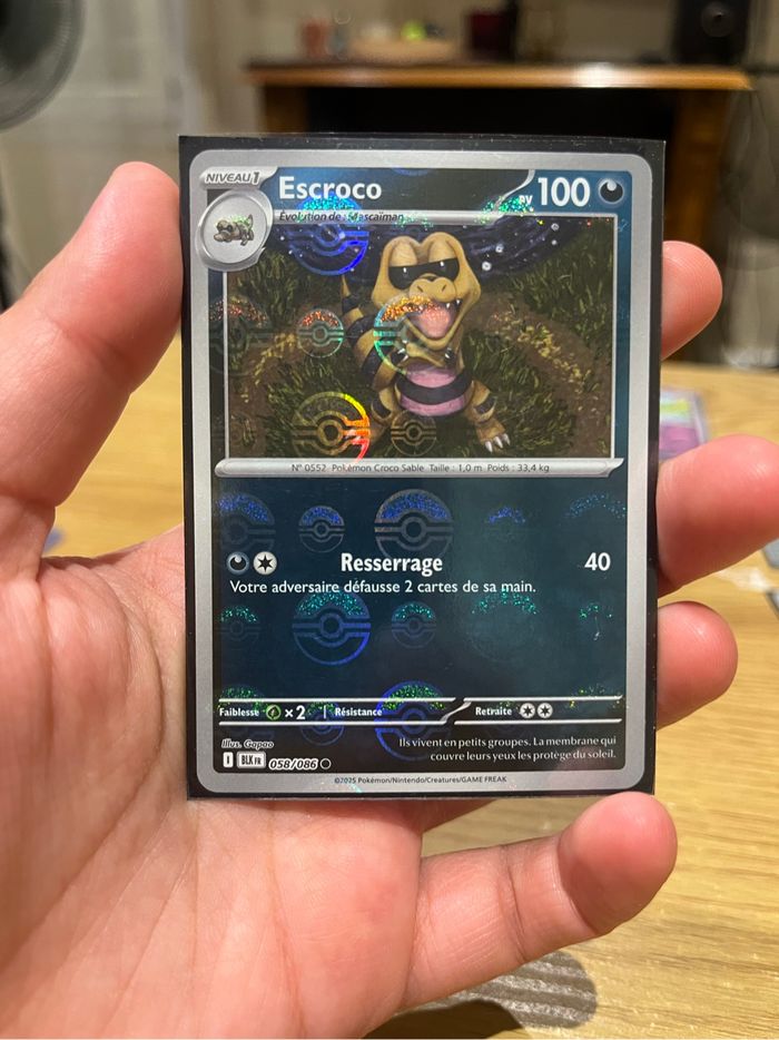 Escroco pokeball foudre noire 058/086