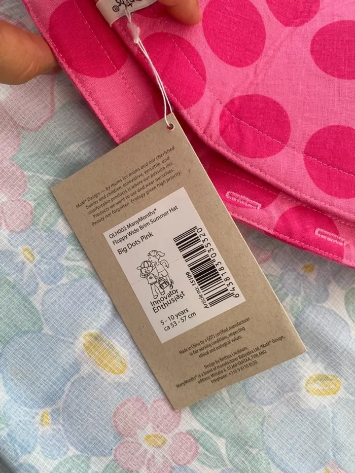 Chapeau de soleil ajustable neuf manymonths - photo numéro 3