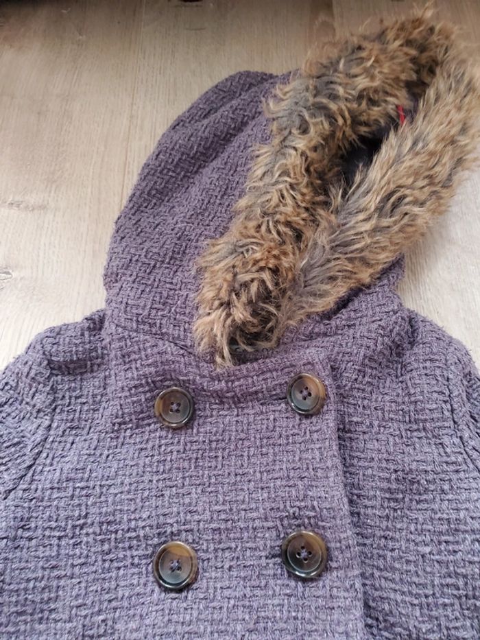 Manteau à capuche violet habillé taille 9 mois la redoute - photo numéro 2
