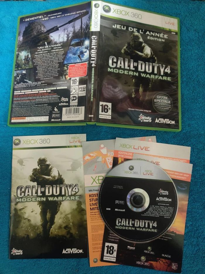 XBOX360 Call of duty 4 modern warfare édition jeu de l'année