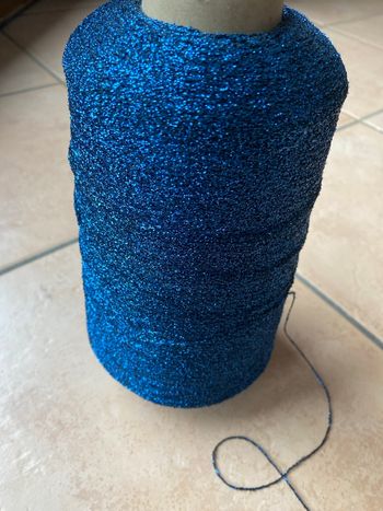 Fil créatif lamé bleu