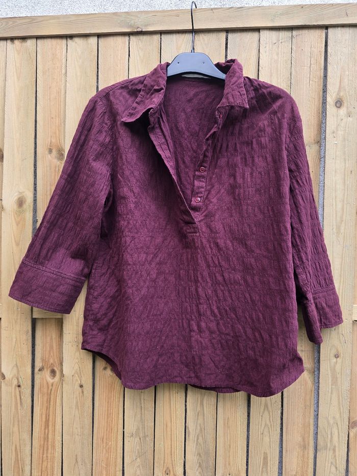 Tunique tons burgundy choco🍒vintage y2k cache cache🍒Taille 38