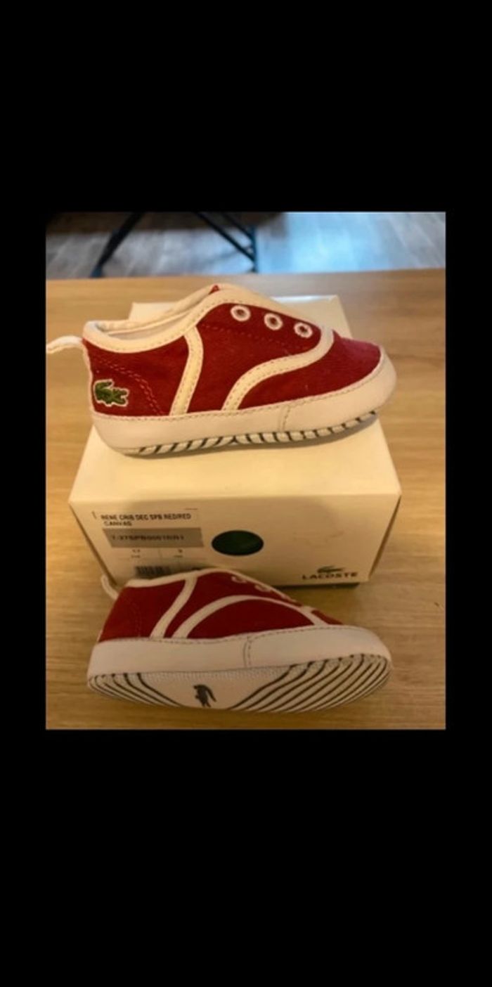 Chaussures Lacoste bébé mixte taille 17 - photo numéro 2