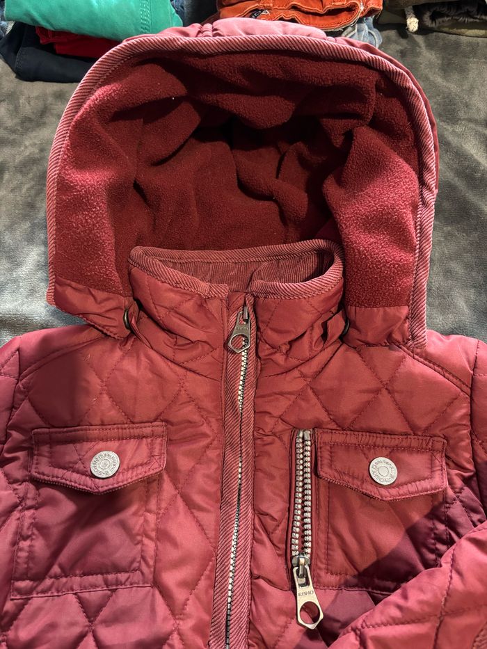 Manteau bordeaux fourré polaire 3 ans - photo numéro 2