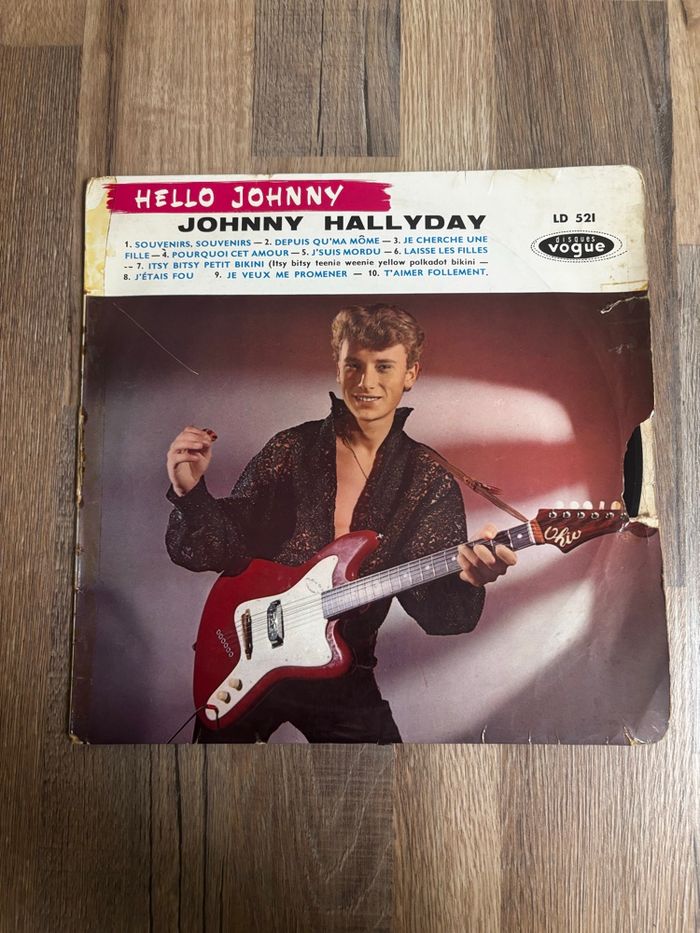 Vinyle 33 tours 25 cm Johnny Hallyday Hello Johnny