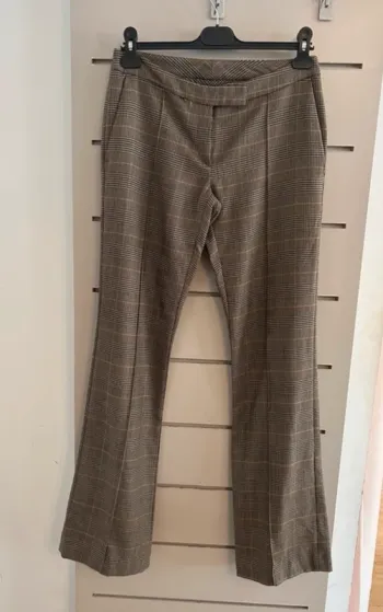 Eden Park, pantalon gris laine imprimé coupe flare femme, taille 36