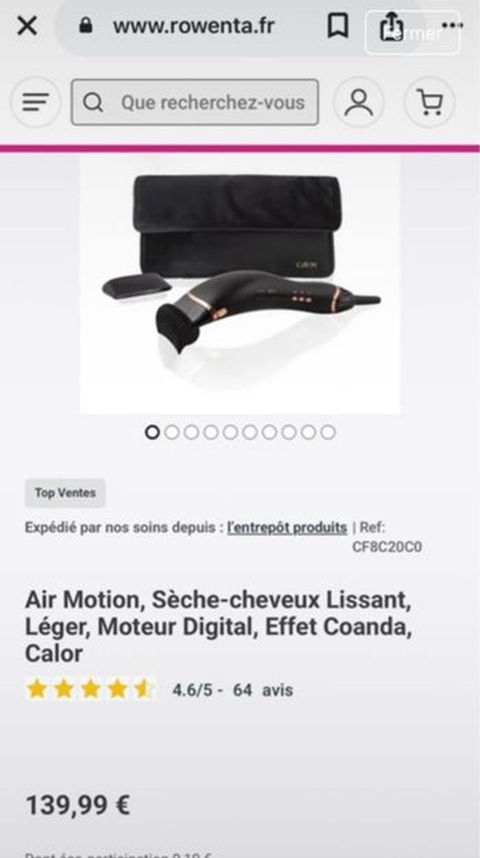 Rowenta air Motion quasi neuf - photo numéro 3