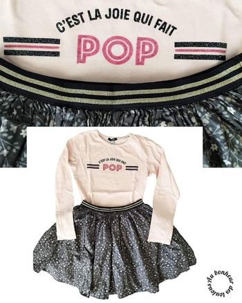 12 ans ensemble Okaïdi teeshirt et jupe
