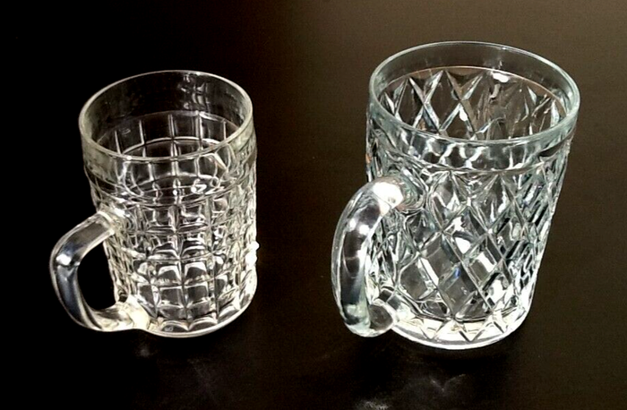 Années 1970 5 Chopes + 1 Chope Verre moulé France - photo numéro 5