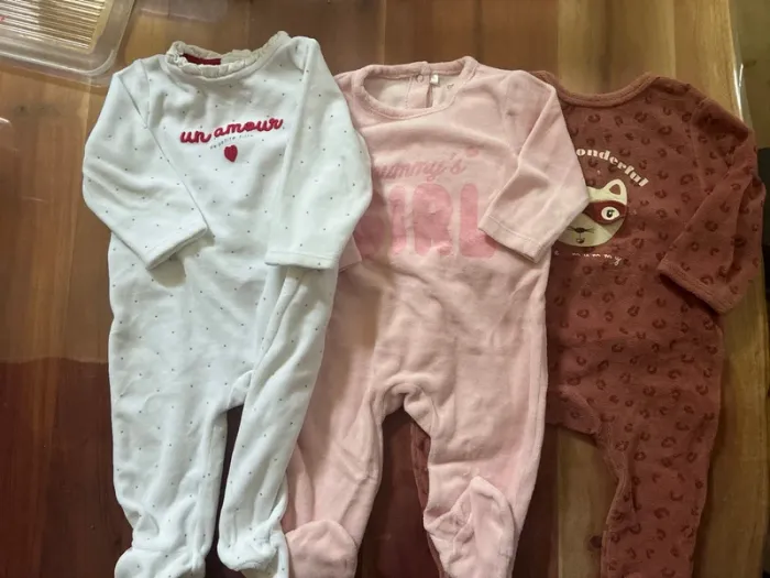 3 pyjamas chaud 6 mois