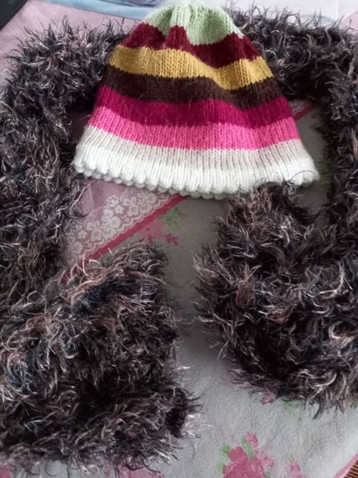 bonnet et cache nez femme